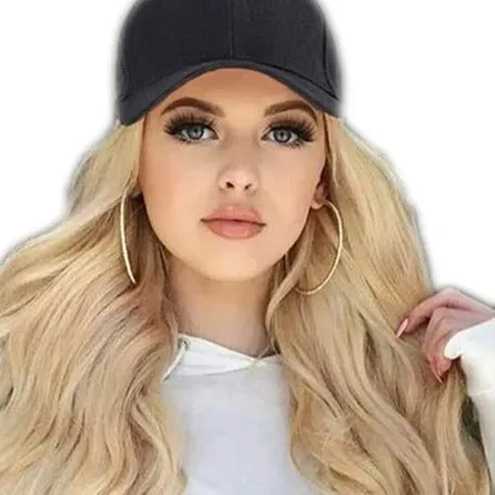 Blossom | Light Blonde Long Wavy Synthetic Hair Wig Hat with Cap