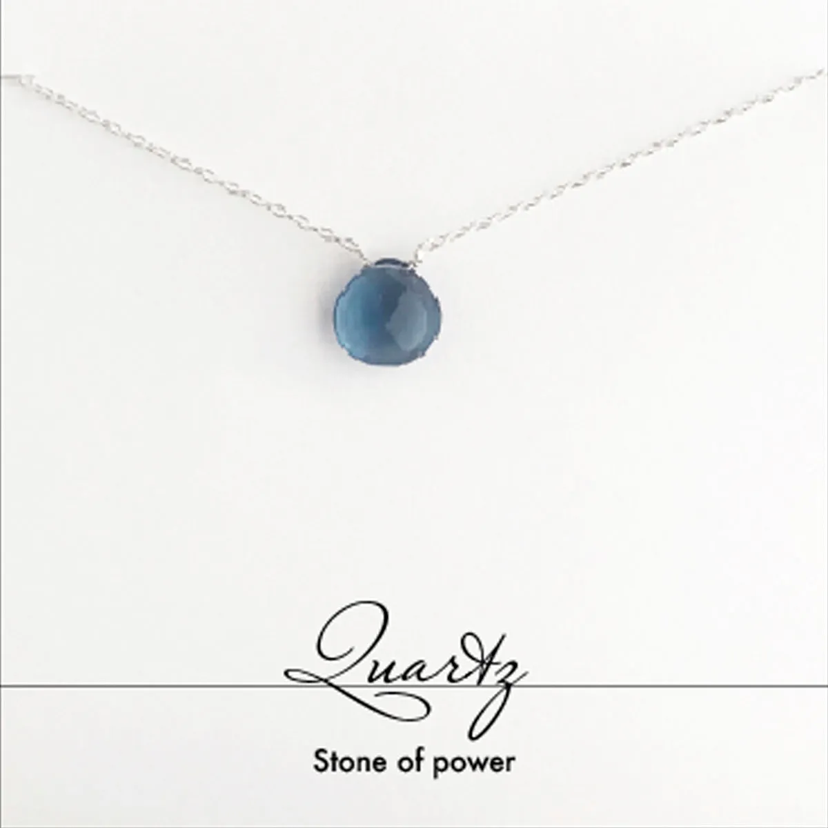 Blue Quartz Heart Necklace