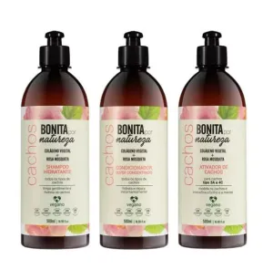 Bonita por Natureza Curls Curly Wavy Hair Vegan Treatment Kit 3x500ml - Yenzah