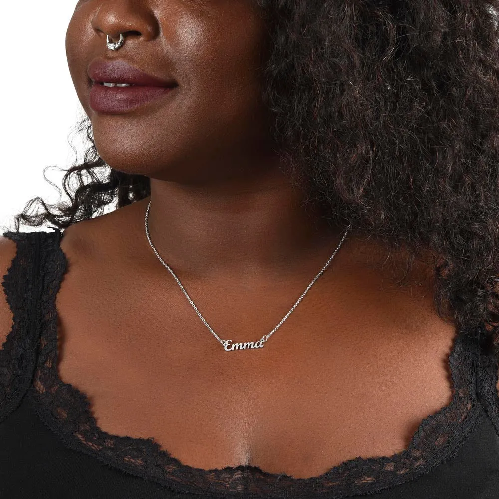 Bonus Daughter Name Necklace-Your smile warms my heart