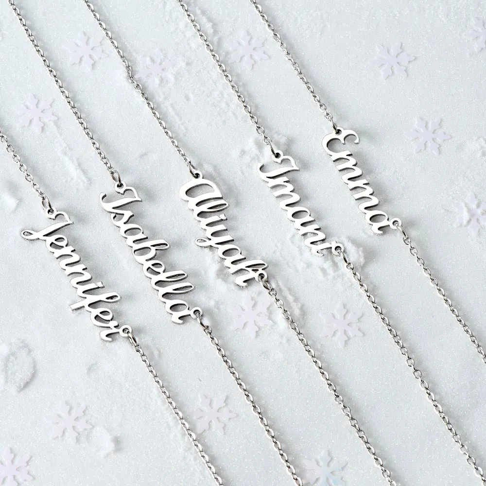 Bonus Daughter Name Necklace-Your smile warms my heart
