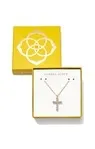BOXED CROSS CRYSTAL PENDANT NECKLACE