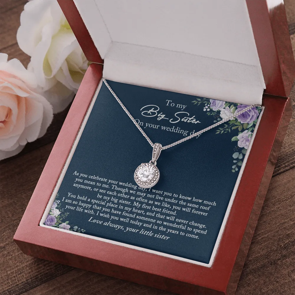 Bride Gift from Sister, Big Sister Wedding Day Gift, Little Sister to Bride Necklace, Sister to Bride Gift, Bride Necklace Gift from Sister