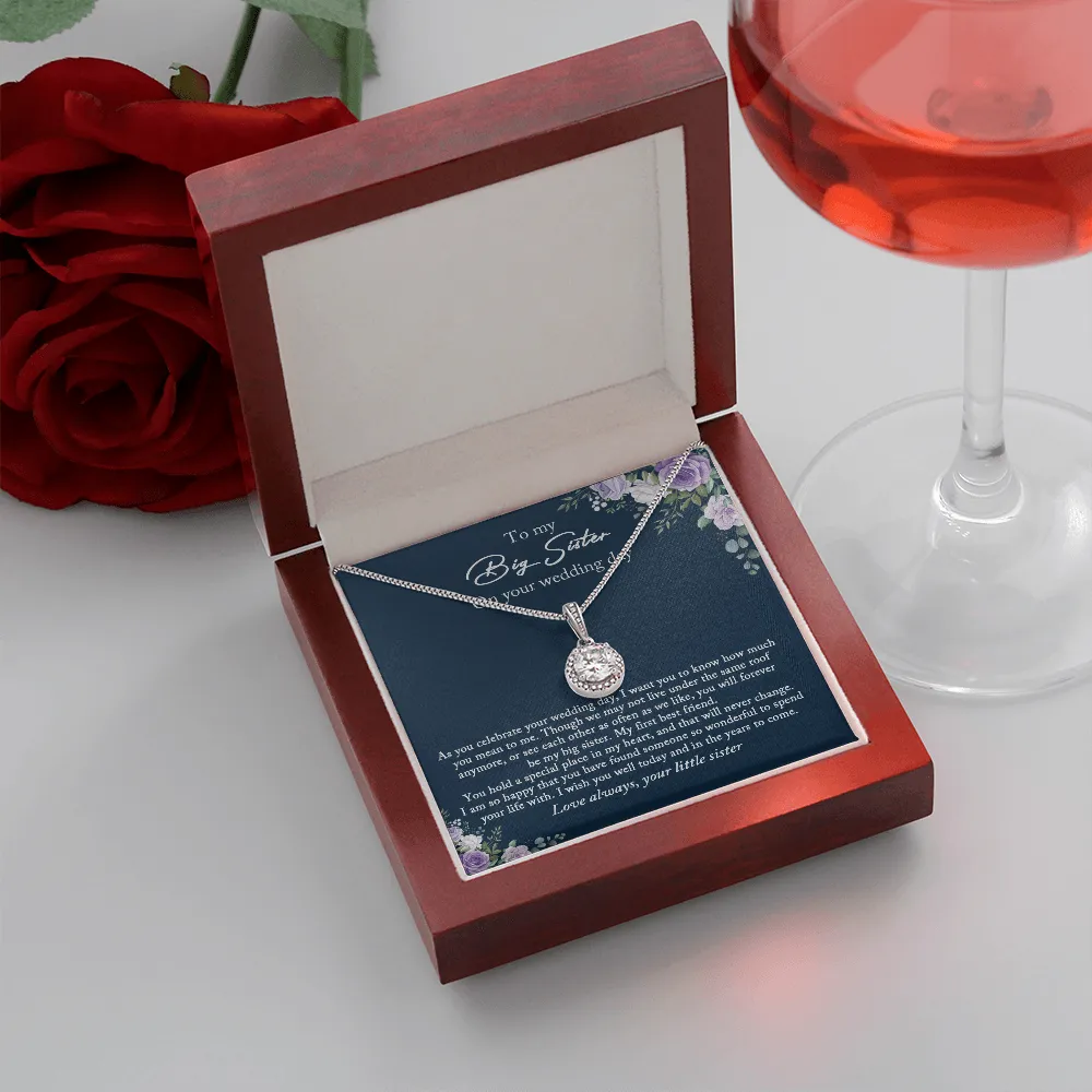 Bride Gift from Sister, Big Sister Wedding Day Gift, Little Sister to Bride Necklace, Sister to Bride Gift, Bride Necklace Gift from Sister