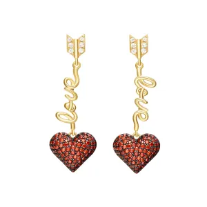 Bright Star Poem Crush Silver Drop Earrings