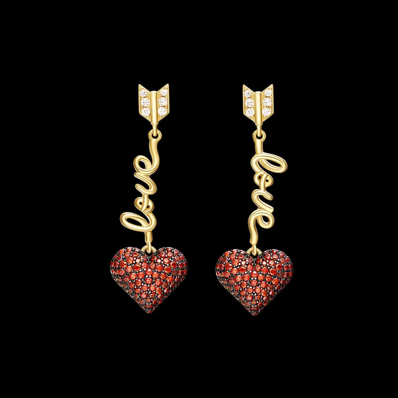 Bright Star Poem Crush Silver Drop Earrings