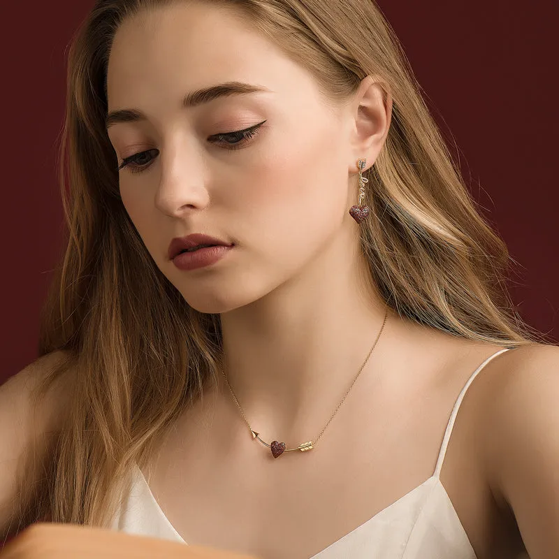 Bright Star Poem Crush Silver Drop Earrings