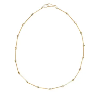 BRONZE BAR CHAIN NECKLACE