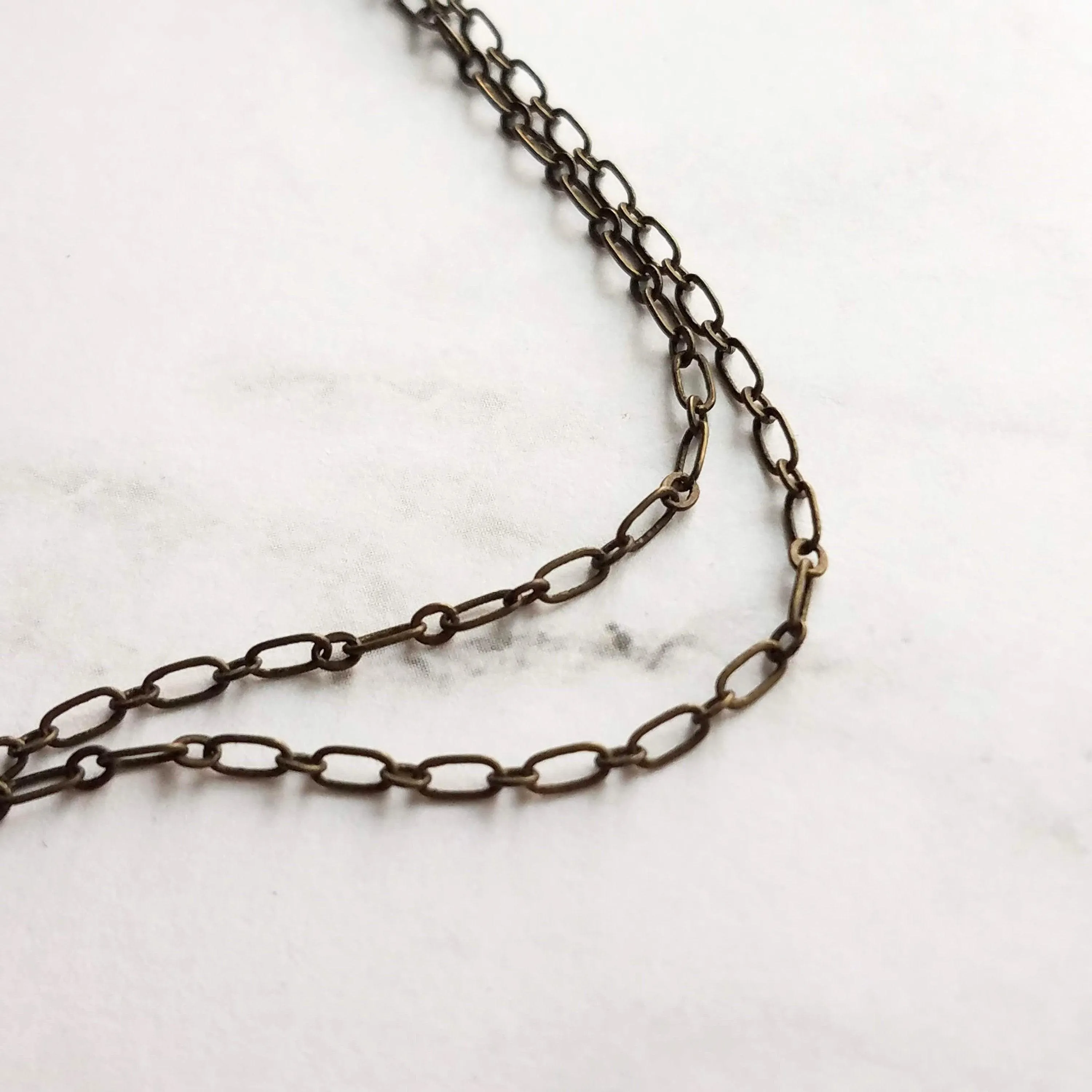 Bronze Teardrop Necklace, antique bronze necklace, brass necklace, antique brass necklace, tear drop necklace, mother son chain drop pendant