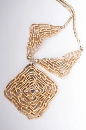 Brutalist Maze Collar Necklace