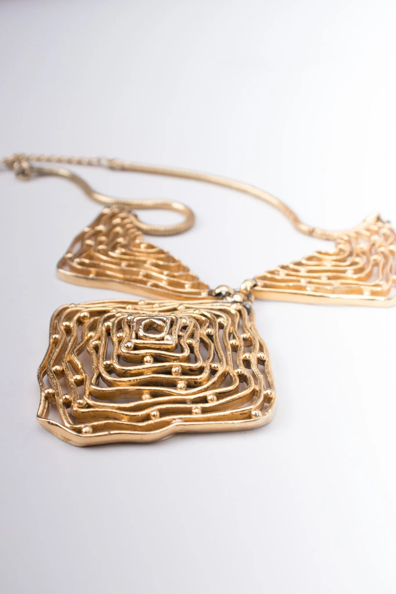 Brutalist Maze Collar Necklace
