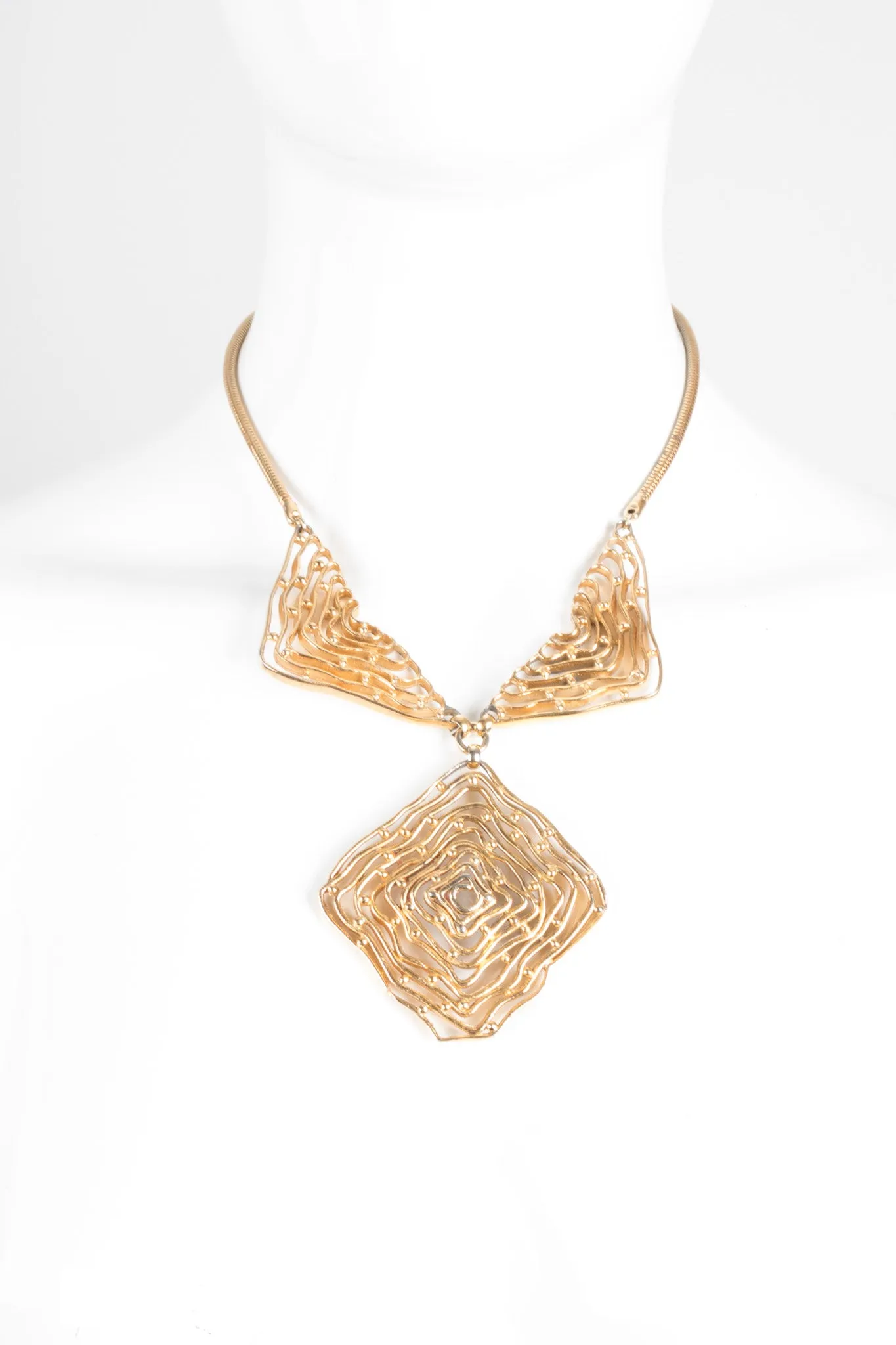 Brutalist Maze Collar Necklace