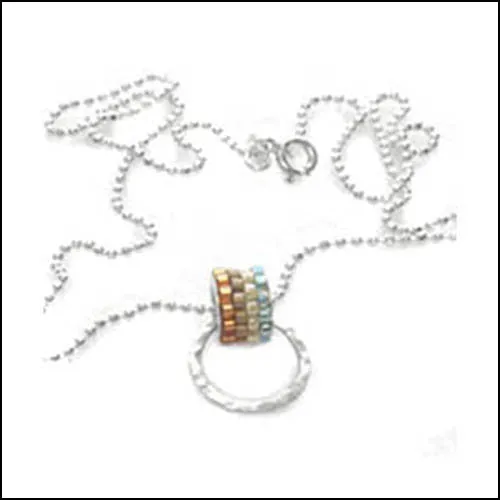 Candi Sterling and Japanese Glass Pendant