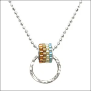 Candi Sterling and Japanese Glass Pendant
