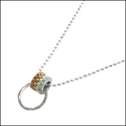 Candi Sterling and Japanese Glass Pendant
