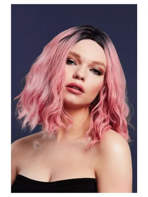 Cara Ash Pink Wavy Bob Wig