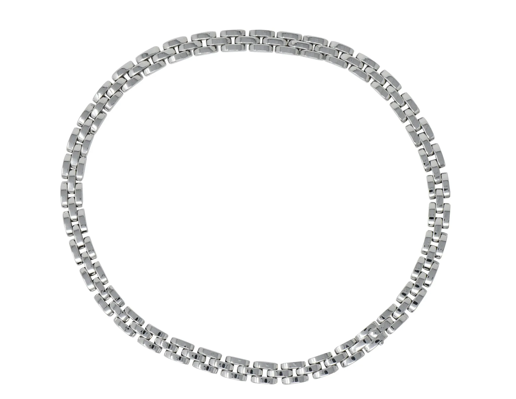Cartier 18 Karat White Gold Panthère Collar Necklace