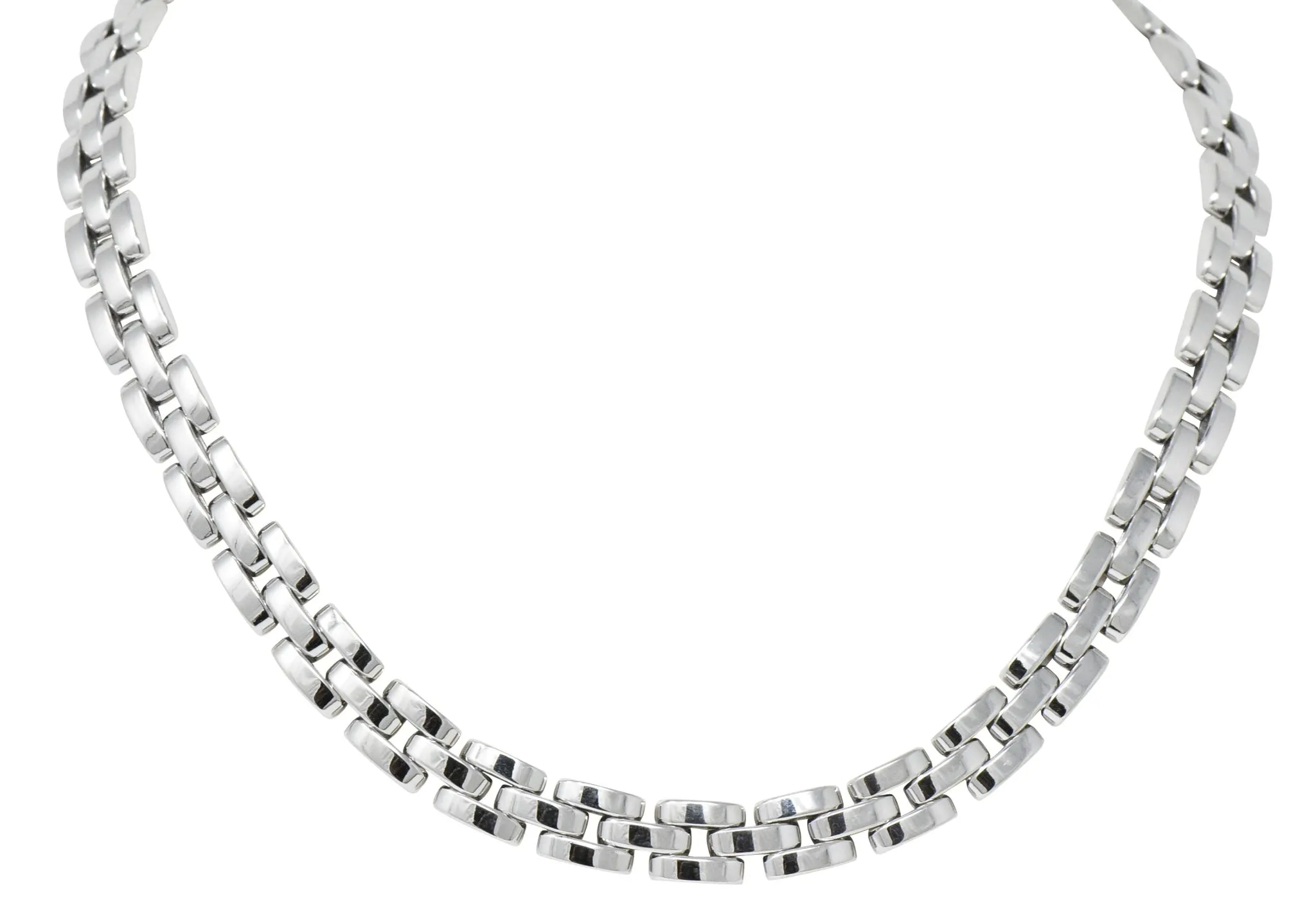 Cartier 18 Karat White Gold Panthère Collar Necklace