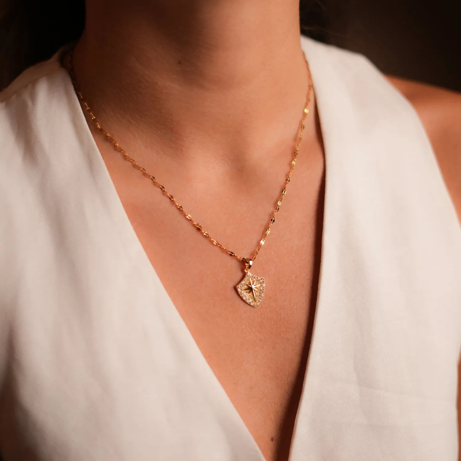 Celestial Compass Diamond & Gold Necklace