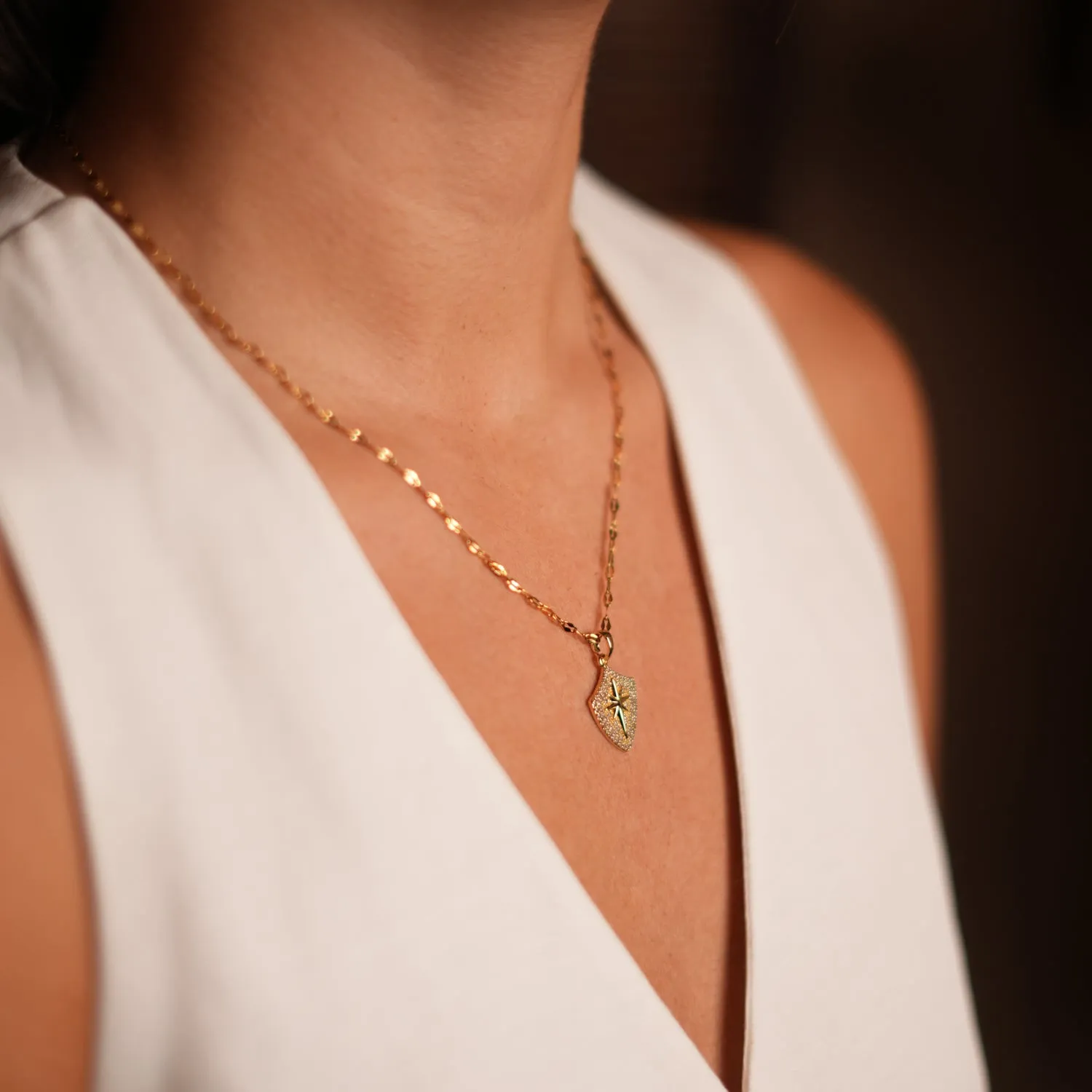 Celestial Compass Diamond & Gold Necklace