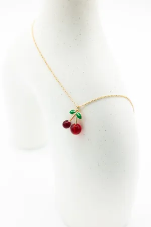 Cherry Necklace in Gold | ONB866GDMRD