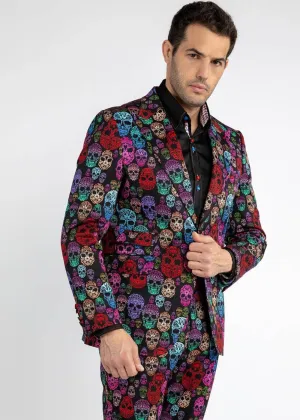 Claudio Lugli Mens Bright Skull Jacket Black