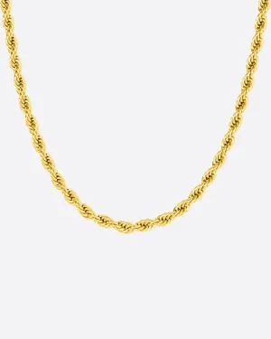 CLEAN ROPE CHAIN. - 6MM GOLD