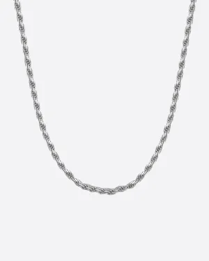 CLEAN ROPE CHAIN SILVER. - 3MM