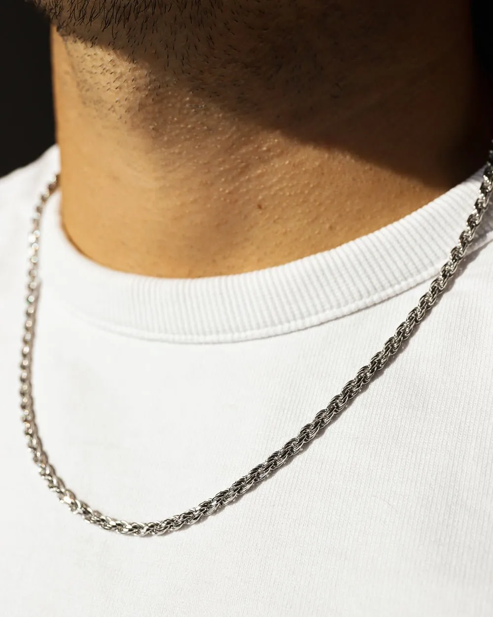 CLEAN ROPE CHAIN SILVER. - 3MM