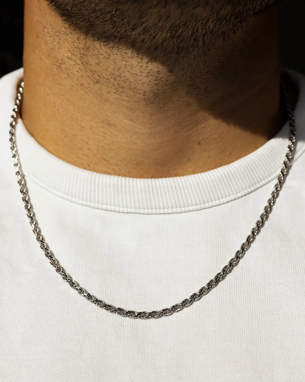 CLEAN ROPE CHAIN SILVER. - 3MM
