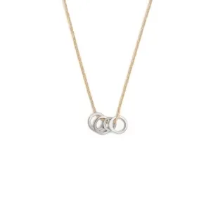 Cluster Silver Circles Necklace