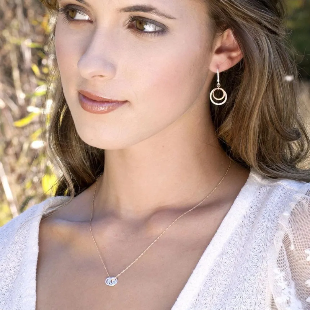 Cluster Silver Circles Necklace