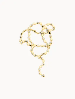 Collier SNOWFLAKES Rivière Classic alternating 18K yellow gold