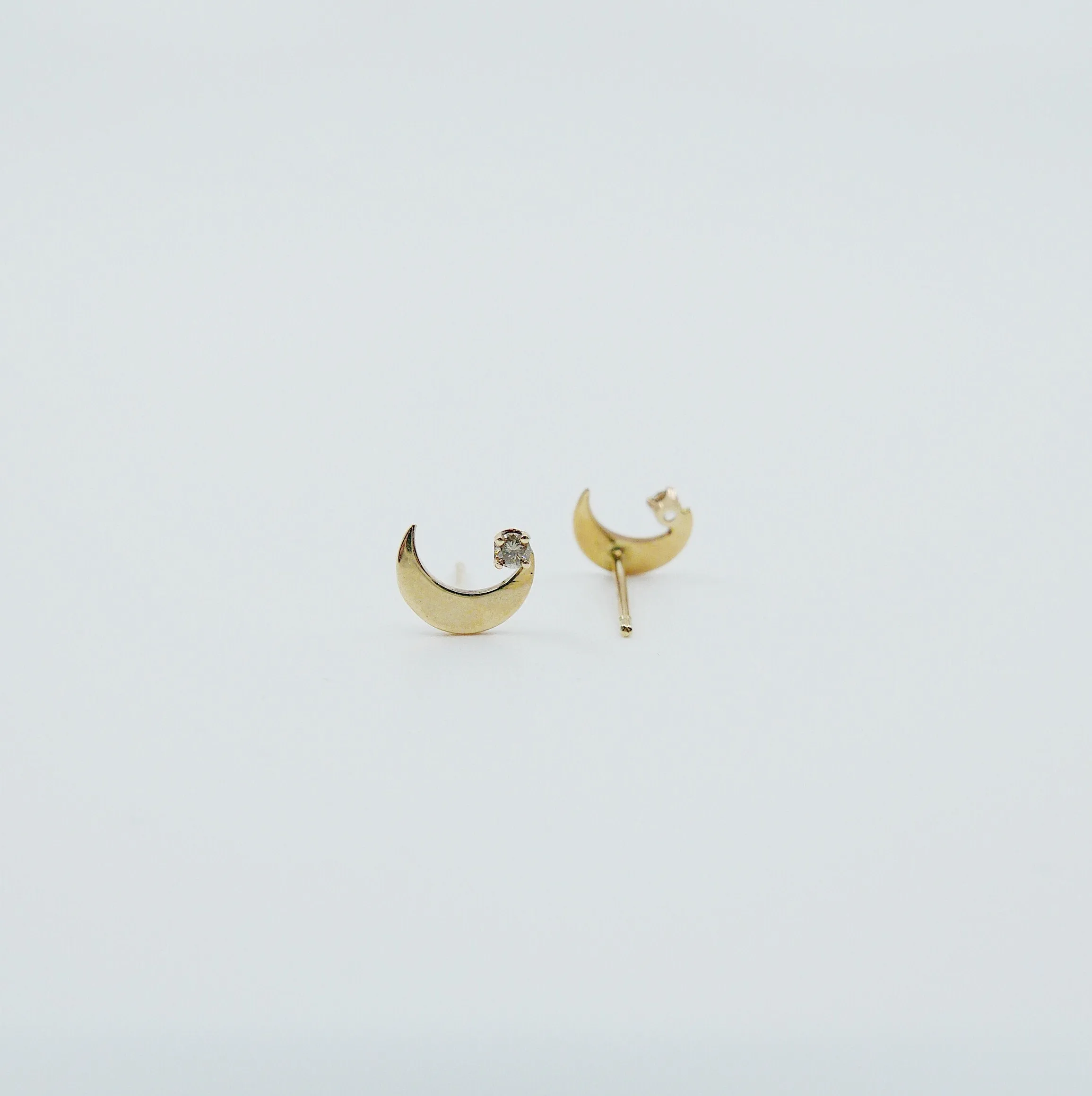 Crescent Moon Earrings - RTS