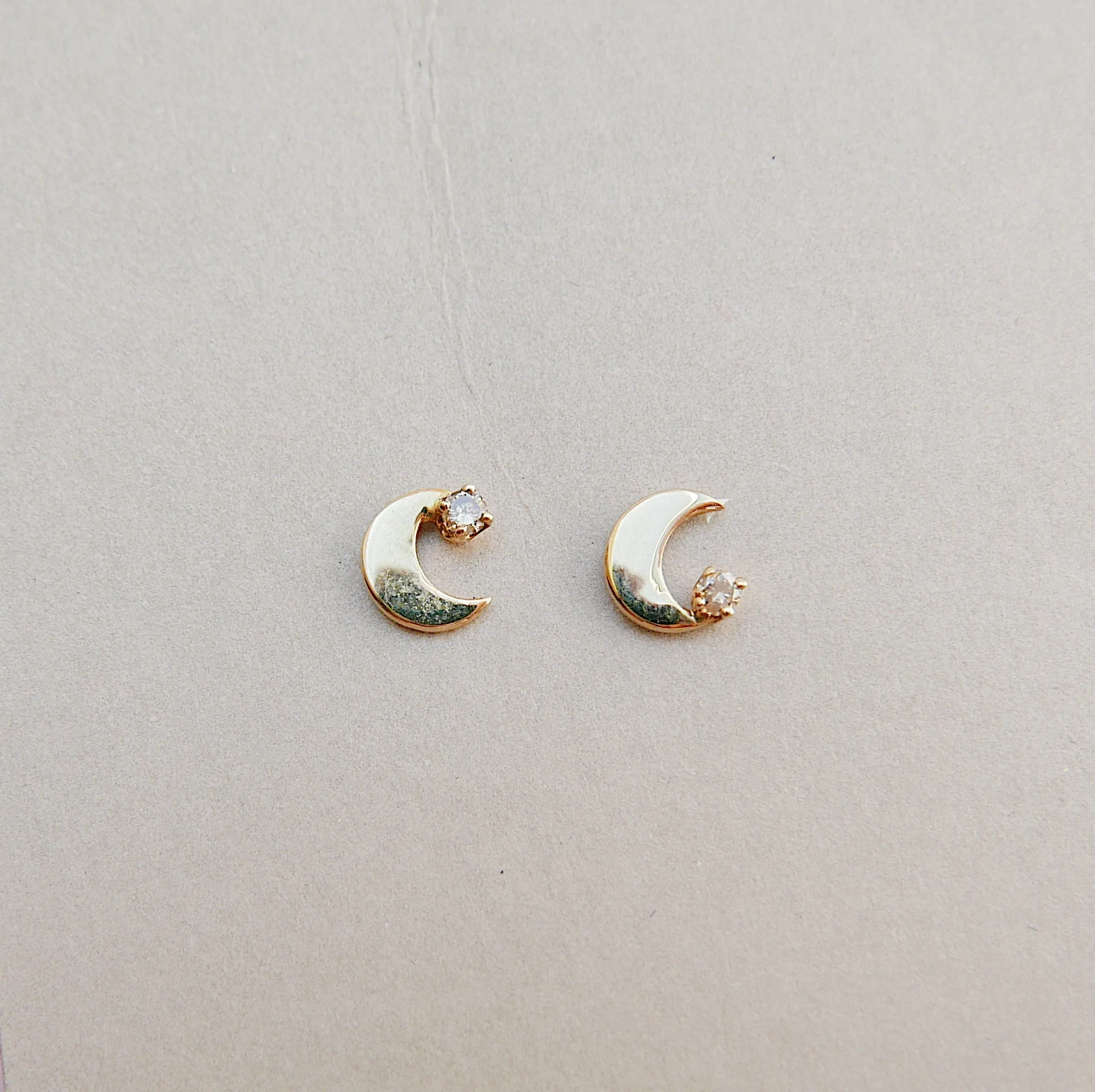 Crescent Moon Earrings - RTS
