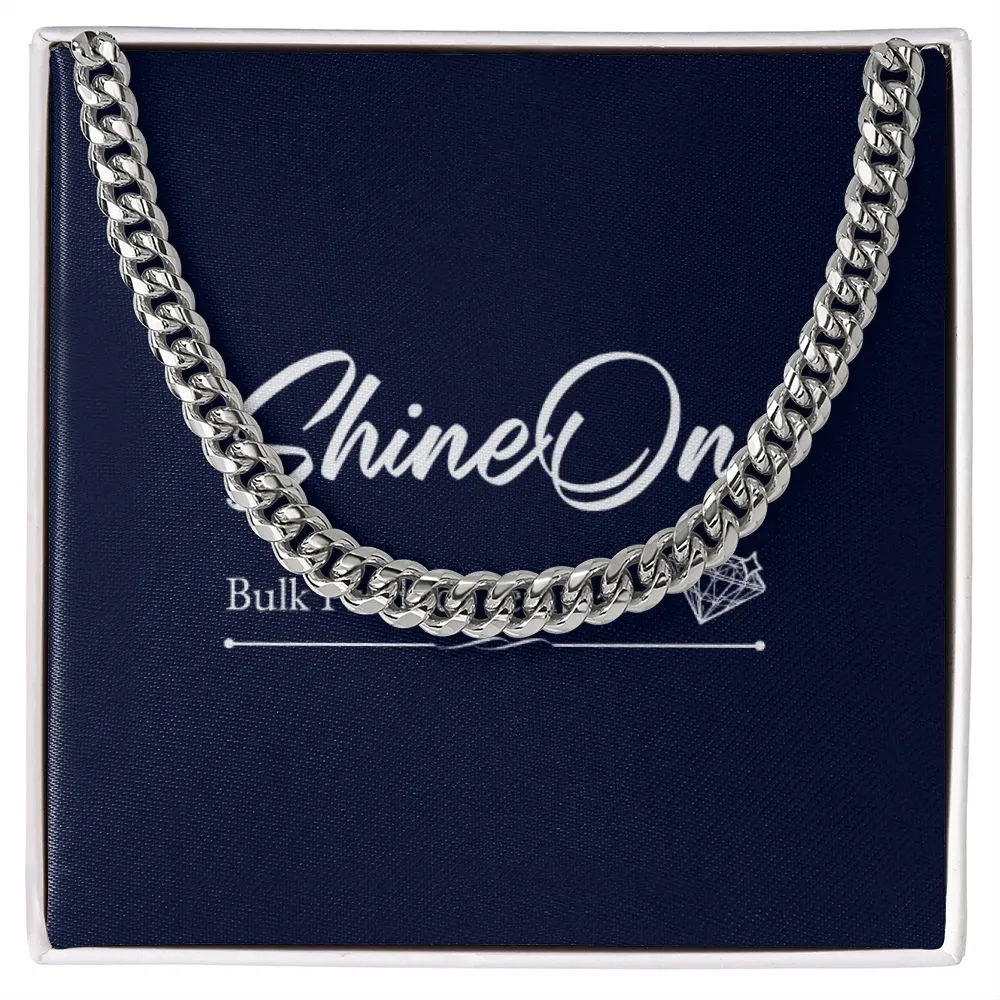Cuban Link Necklace For Him with Message Card