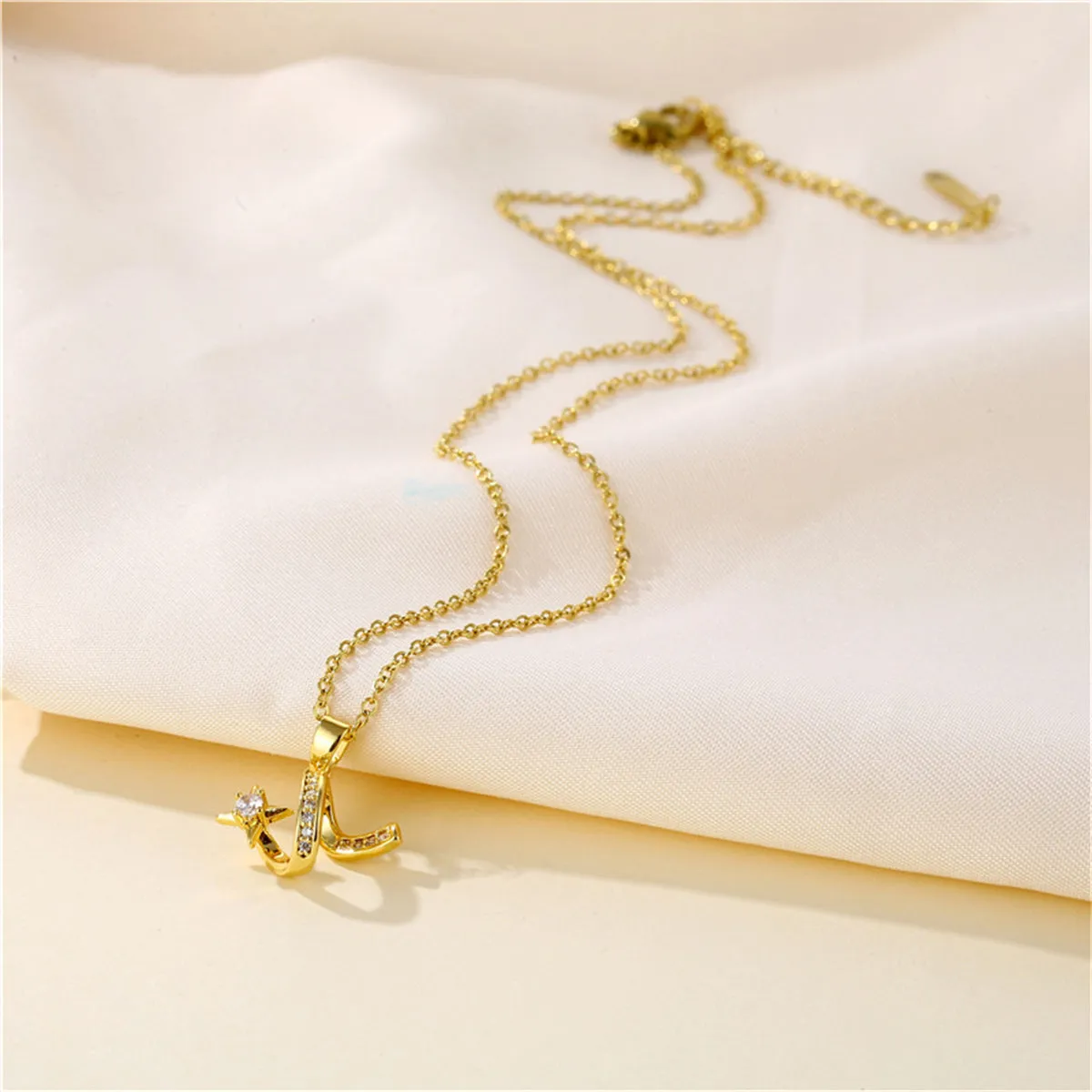 Cubic Zirconia & 18K Gold-Plated Shooting Star Pendant Necklace