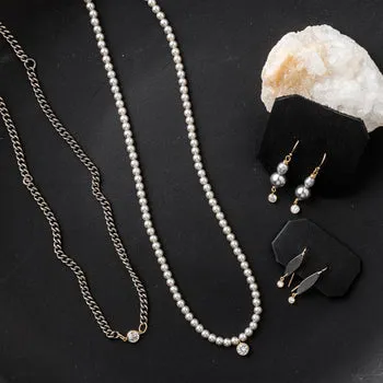 Cubic Zirconia Drop Necklace