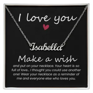 Custom Name Necklace-I love you