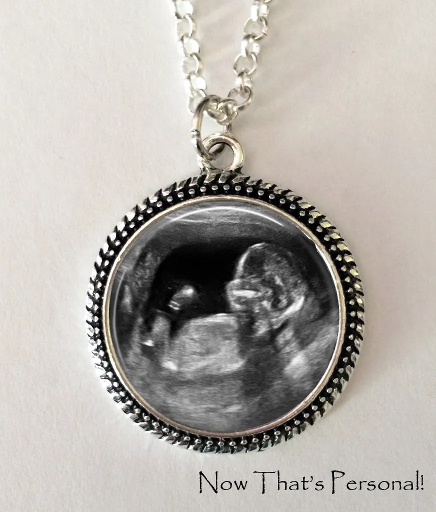 Custom SONOGRAM Keepsake Necklace, Your baby's sonogram on a necklace