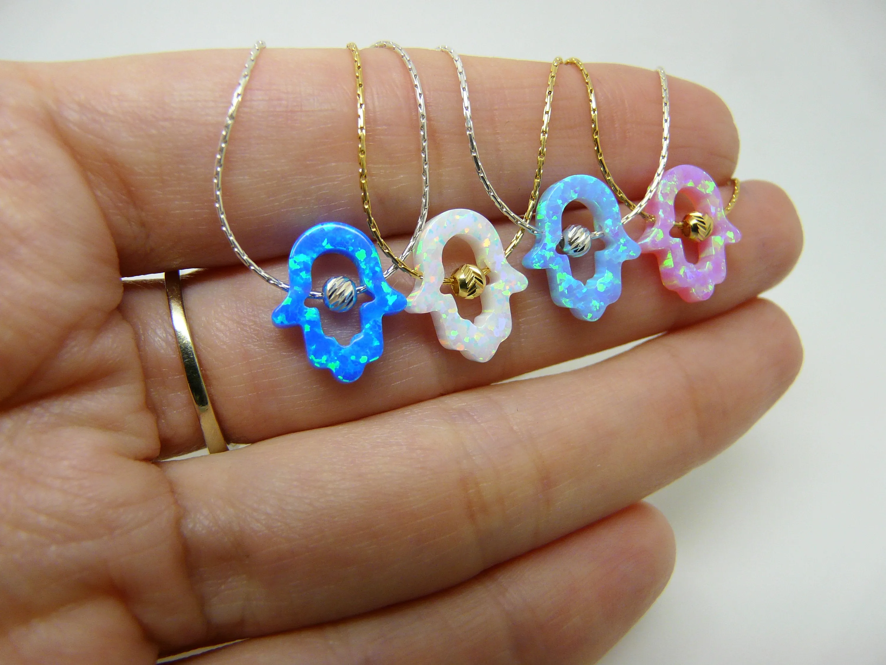 Cutout Hamsa necklace