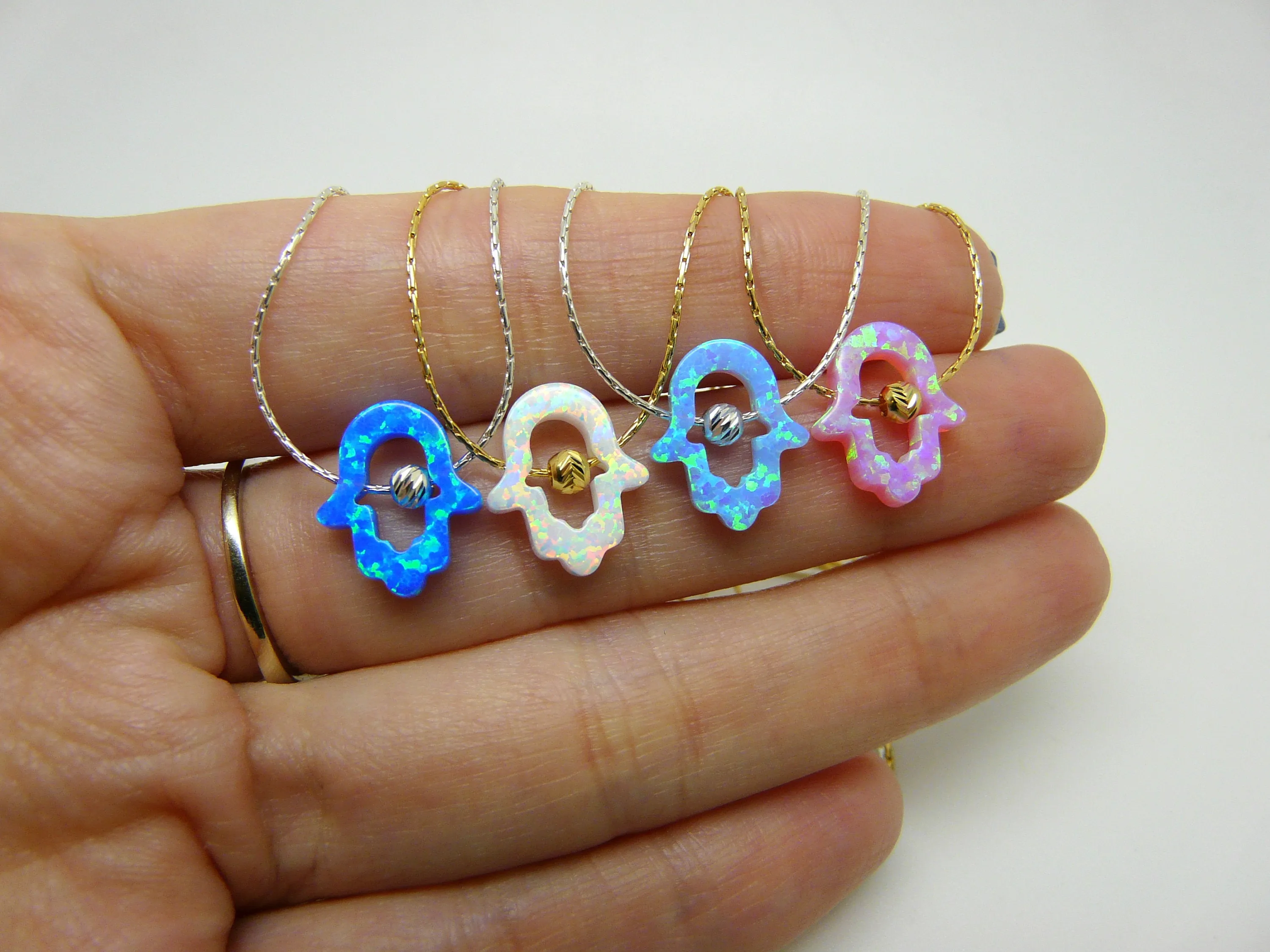 Cutout Hamsa necklace