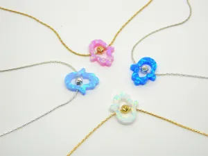 Cutout Hamsa necklace