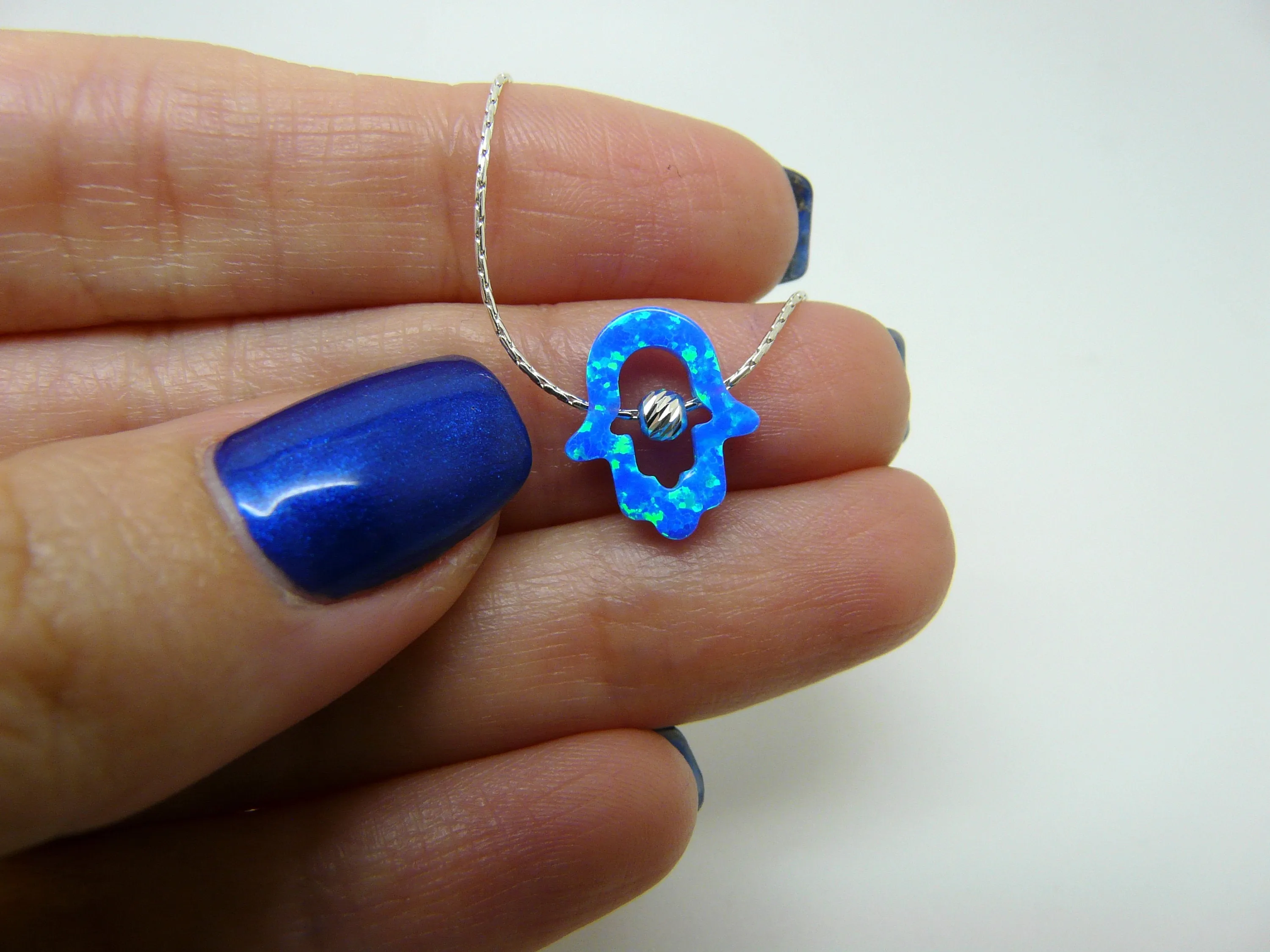 Cutout Hamsa necklace