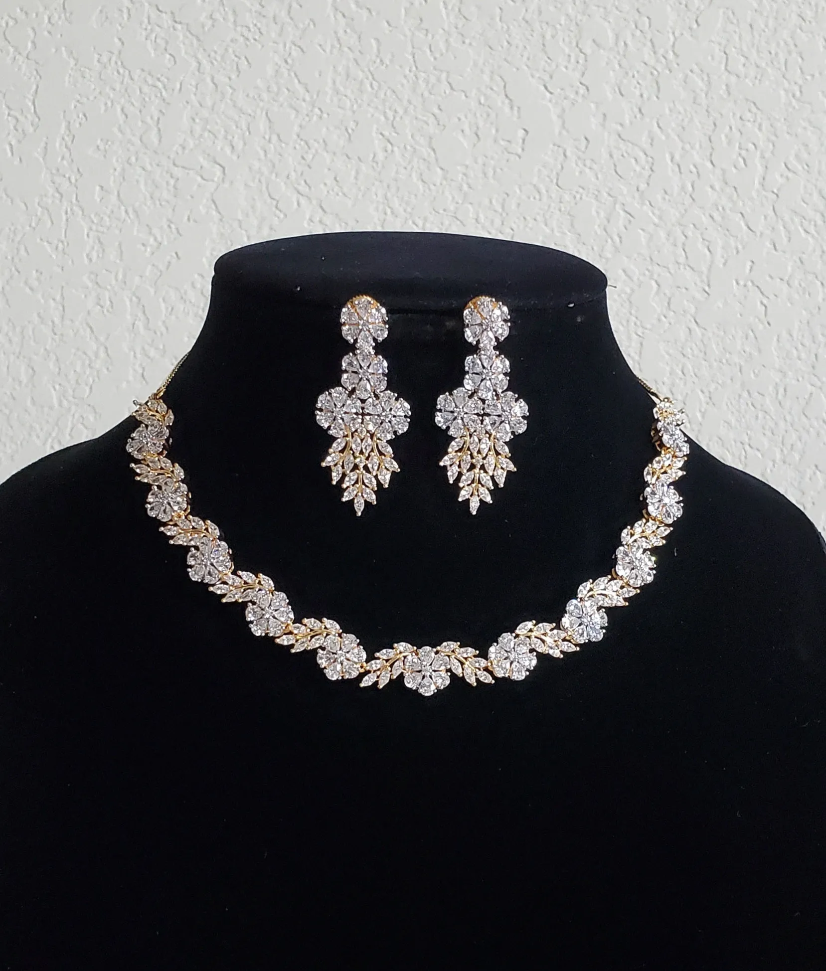 Cz Classic Necklace With 2 Tone Plating