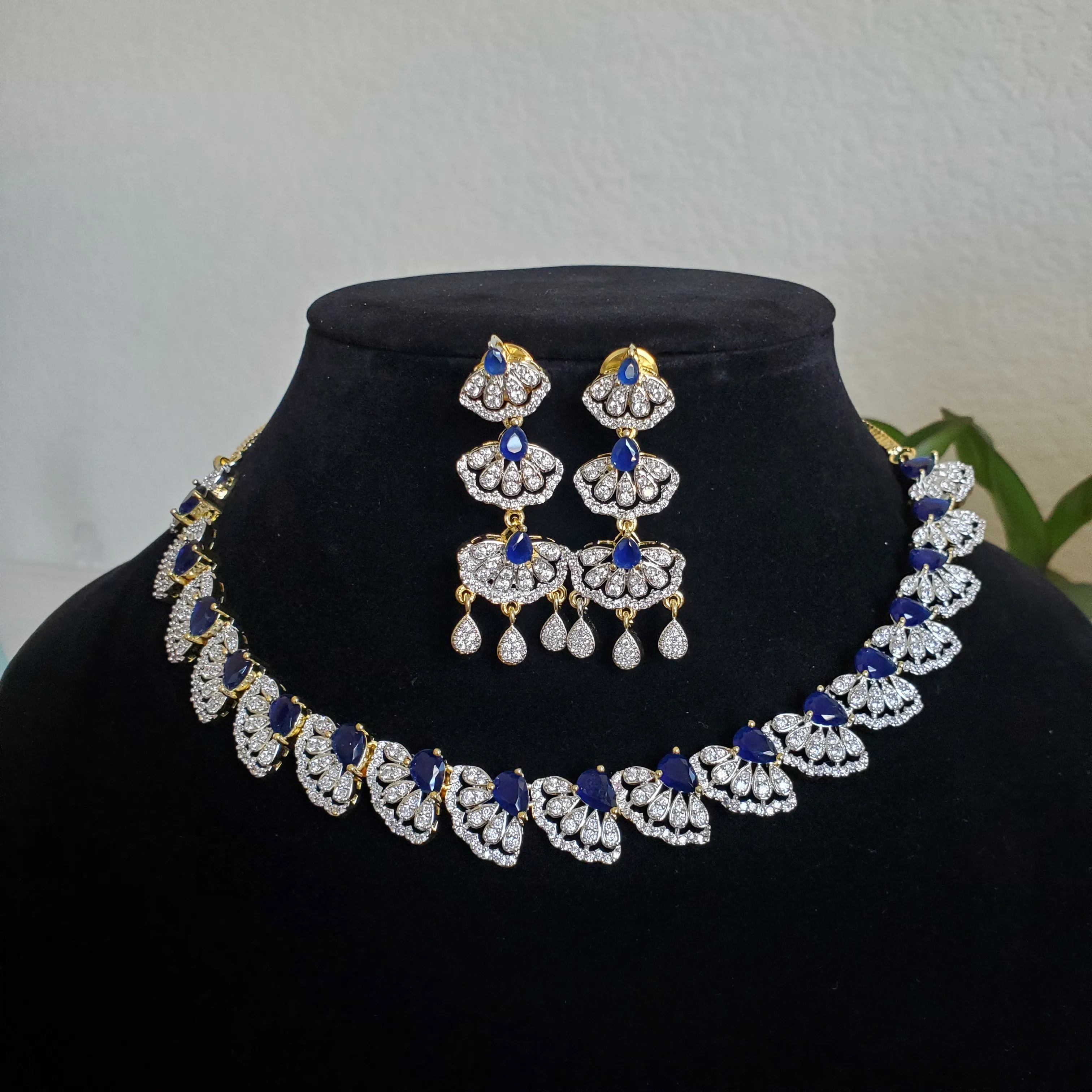 Cz Classic Necklace With 2 Tone Plating