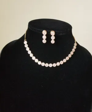 Cz Classic Necklace With Gold Plating GL45