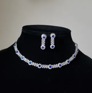 Cz Classic Necklace With Rhodium Plating GL32