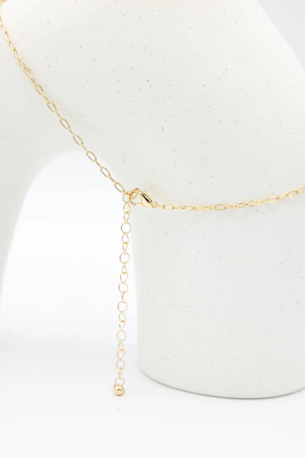 Dangle Cross Necklace in Gold | INE048GDCRM