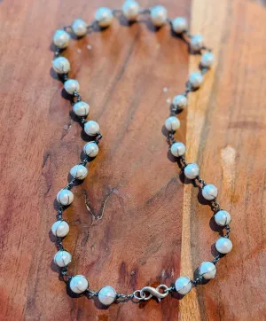 Dark and Sweet White Pearl Necklace